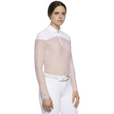CT Horizontal Pin Stripe L/S Jersey Training Polo Red Line